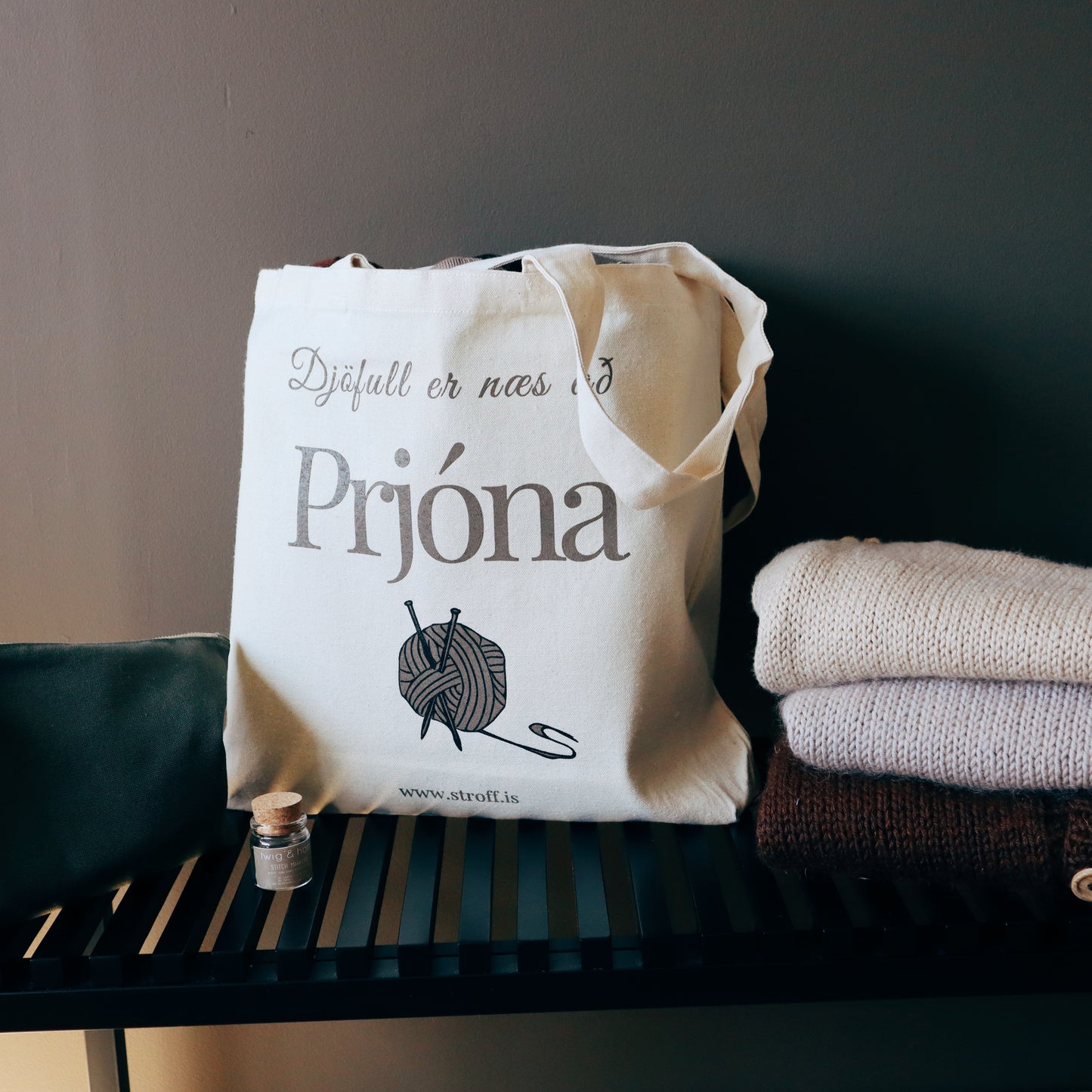 Verkefnapoki - Djöfull er næs að prjóna