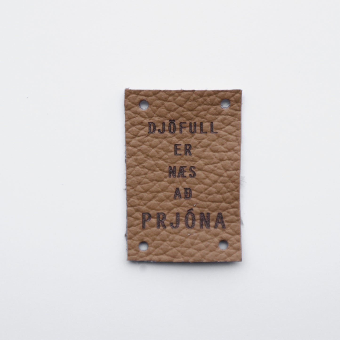 Leðurmerki 2,5x3,75 cm nude