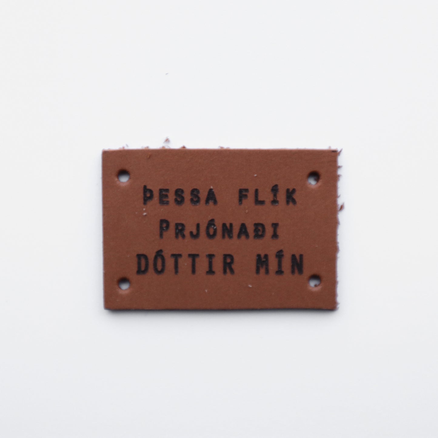 Leðurmerki 2,5x3,75 cm rustic brown