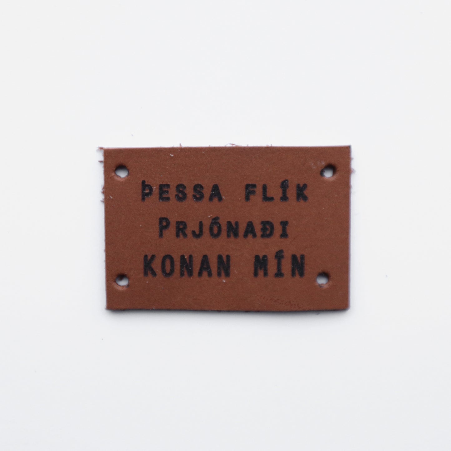 Leðurmerki 2,5x3,75 cm rustic brown
