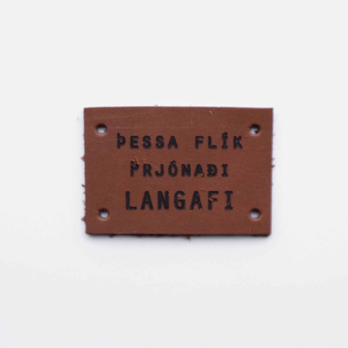Leðurmerki 2,5x3,75 cm rustic brown