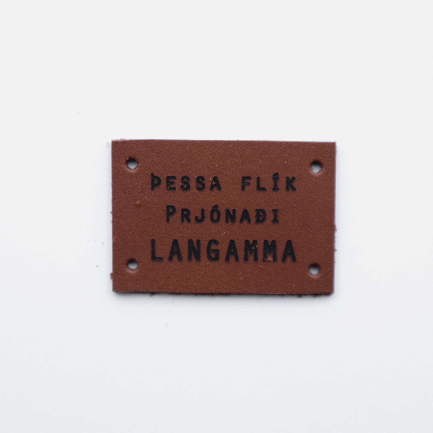 Leðurmerki 2,5x3,75 cm rustic brown