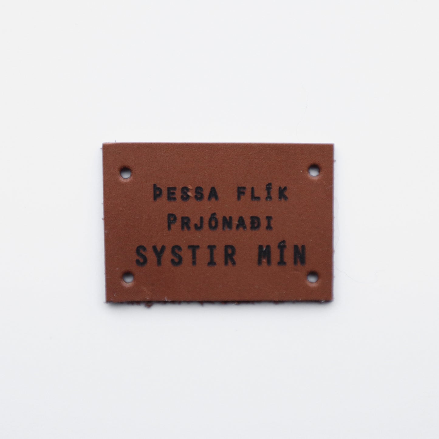 Leðurmerki 2,5x3,75 cm rustic brown