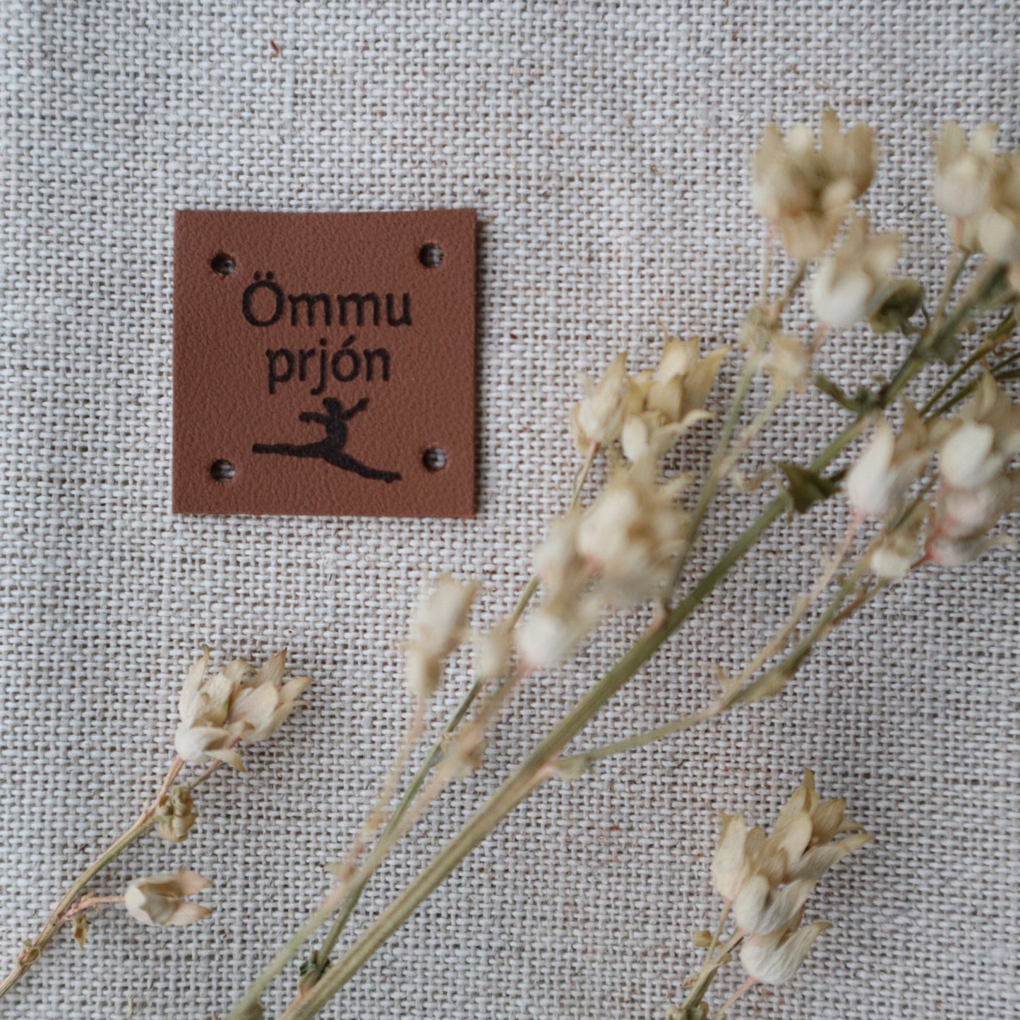 Nýtt leður - 2,5x2,5 cm