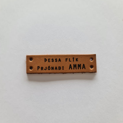 Leðurmerki 1,25x5 cm rustic brown