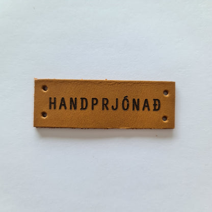 Leðurmerki 2x5,6 cm rustic brown