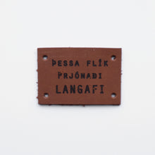 Load image into Gallery viewer, Leðurmerki 2,5x3,75 cm rustic brown
