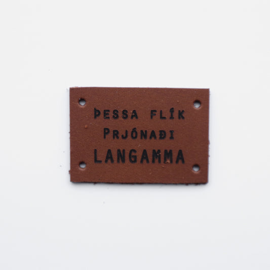 Leðurmerki 2,5x3,75 cm rustic brown