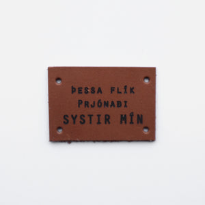 Leðurmerki 2,5x3,75 cm rustic brown